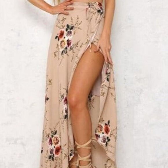 Floral Printed Tied Waist Skirt - Picture 6 of 6